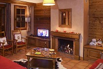 Les Chalets du Soleil AUTHENTIQUES - tv in de woonkamer